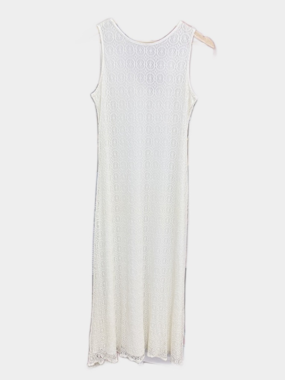 Dawn Joy Allover Lace Maxi Dress Ivory White - Picture 2 of 11